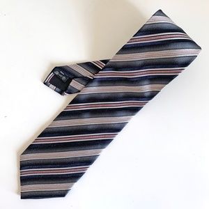 ERMENEGILDO ZEGNA Striped Silk Tie 100% Silk Italy